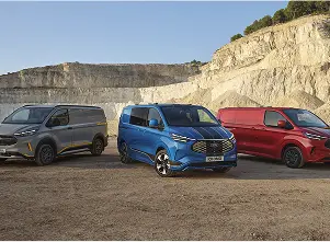 Ford Transit Custom Vans - Blue, Red & Grey